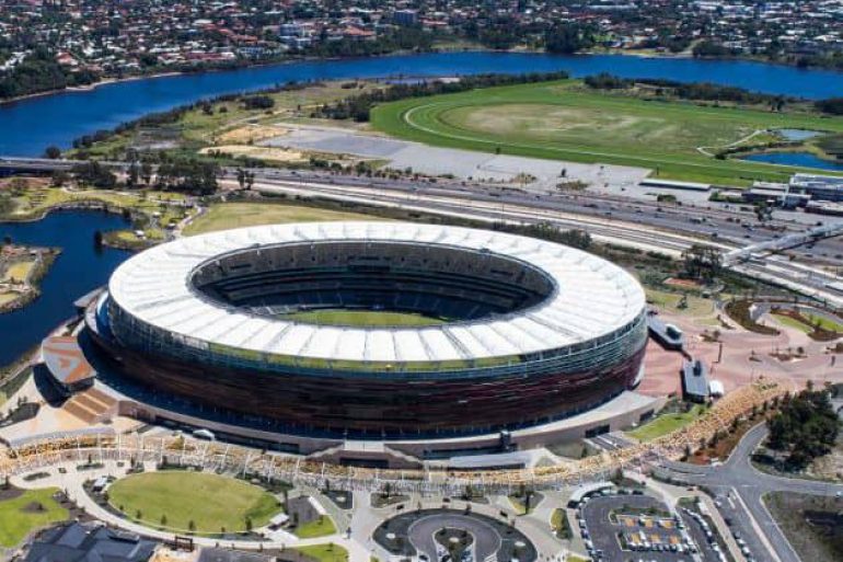 Aerial view of Perth Stadium